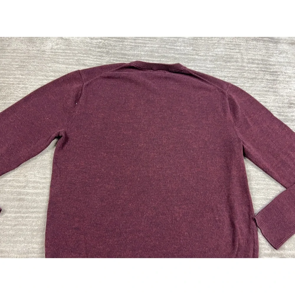 Old Navy Sweater Mens‎ Small Burgundy Crew Neck Cotton Blend Heathered Classic